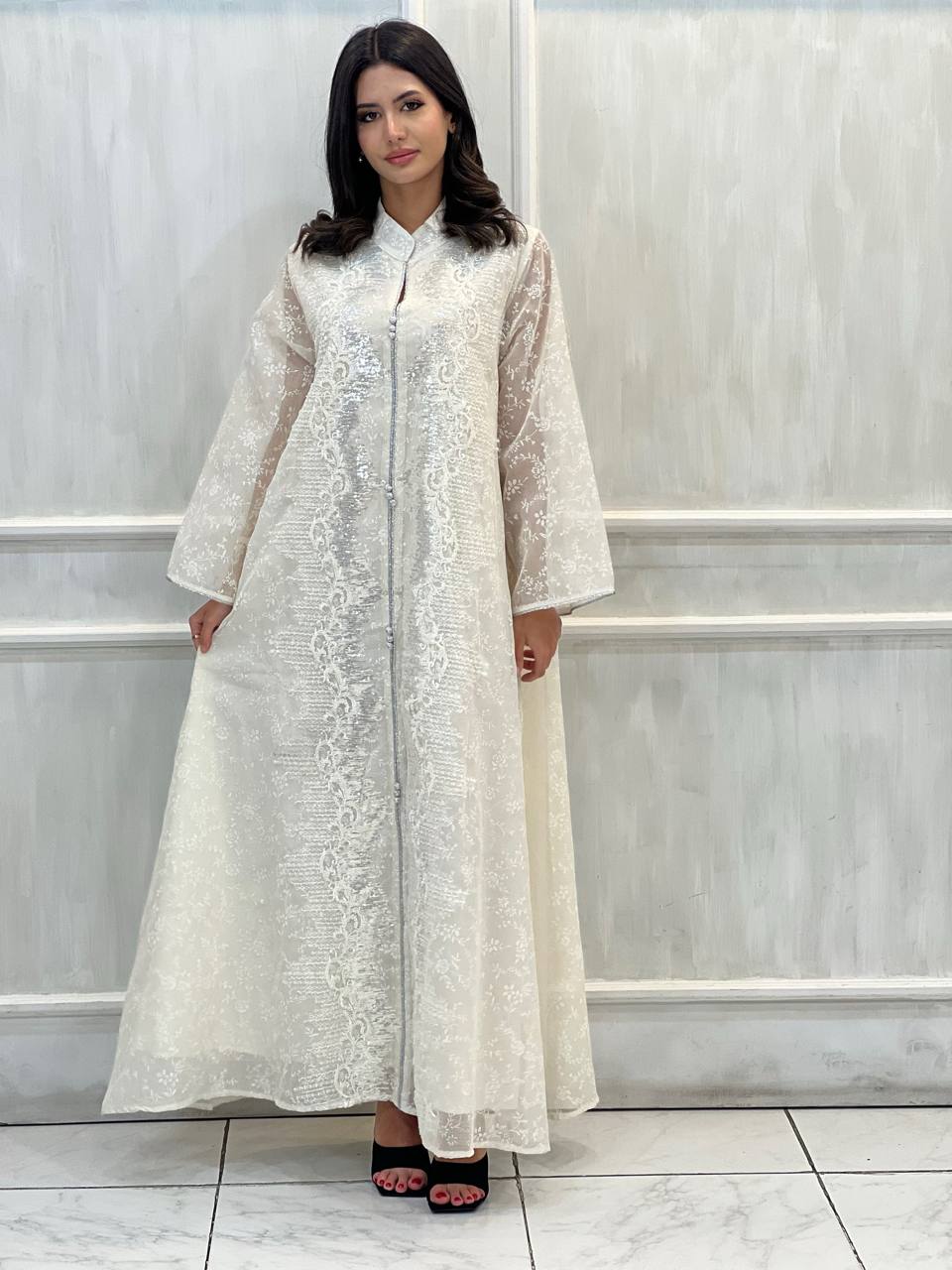 Najmt Maher SA-2606 Embroidered Organza Party Dress